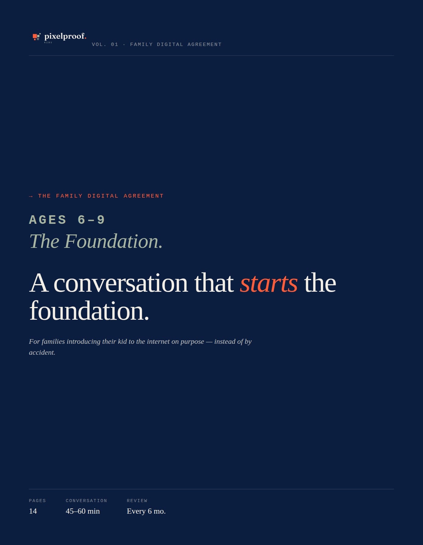 Family Digital Agreement, Ages 6–9 — The Foundation